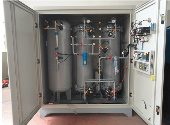 0.5kw азотный генератор для упаковки пищевых продуктов 0,4-0,8mpa PSA башня
